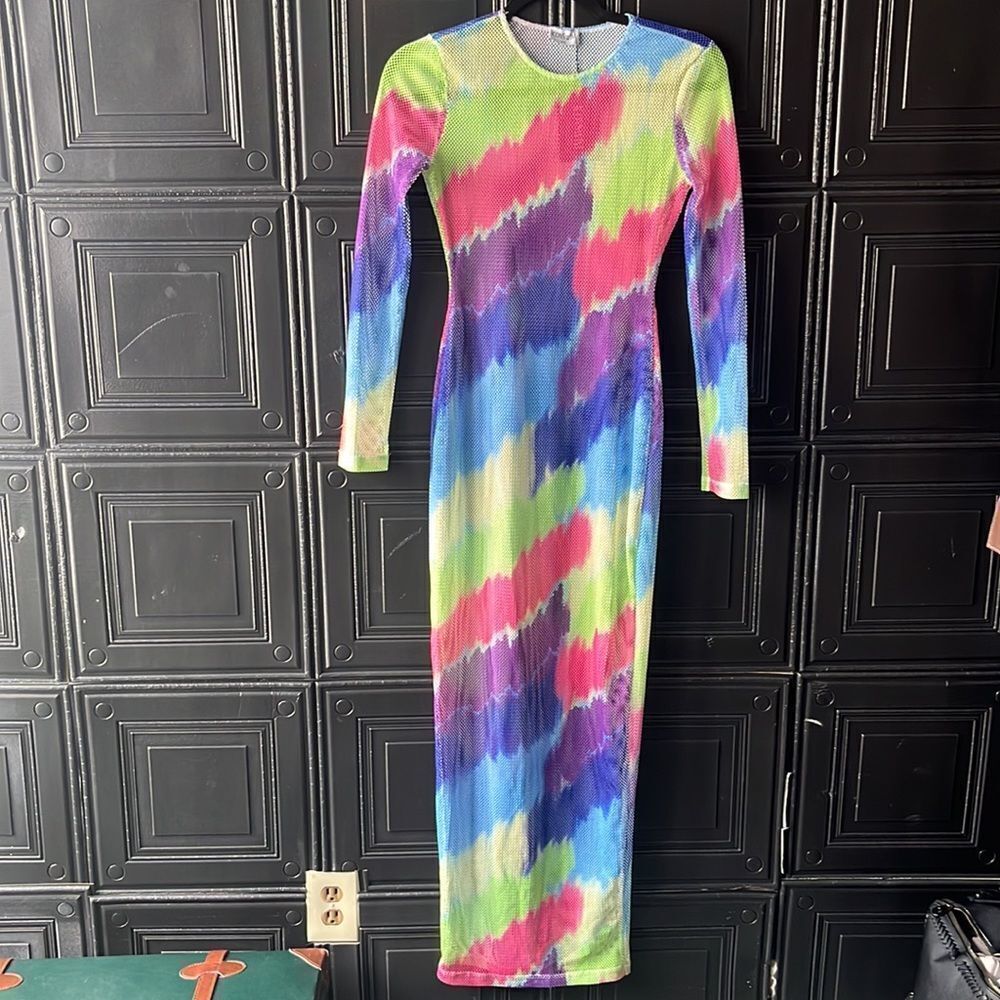 Multicolor sheer coverup  